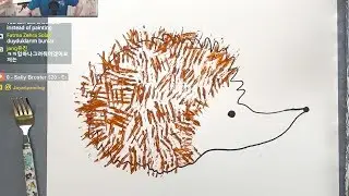 Fork Painting Ideas | How to Paint Hedgehog (Easy Simple)