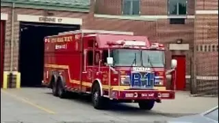 Newark NJ Fire Department Rescue 1 Responding from their quarters 360 Clinton Ave June 11th 2021