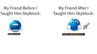 Teaching My Friend How To Play Hypixel Skyblock