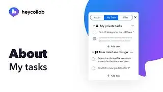 My Tasks in Heycollab Project Management Tool