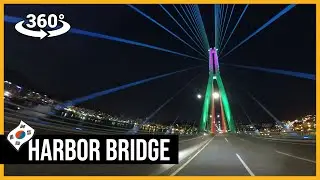 3.3Km Night Drive on Busan Harbor Bridge in 360&deg; | 부산항대교 | 釜山港大橋 | Insta360 One X