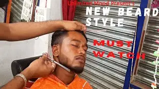 New Attractive Beard Style At Modern Salon|Unlimited Mood|ASMR Beard cut 2022|Scissors Beard Trim|