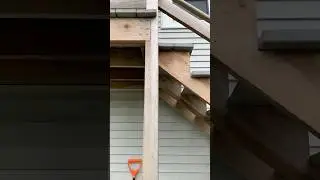 ⛔️Horrible stairway construction⛔️#construction #building #homeinspection #code #fail