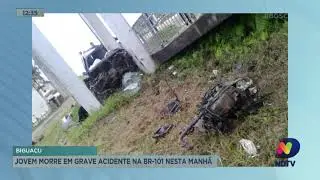 Jovem morre em grave acidente na BR-101 nesta manh&atilde;