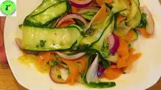 Ensalada de Calabac&iacute;n y Zanahoria Con aderezo de Cilantro y Lim&oacute;n querr&aacute;s comer m&aacute;s de una porci&oacute;n