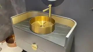 Unique Modern Style Metal Bathroom Vanity