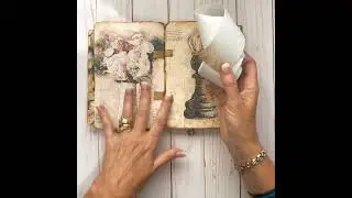 Vintage Sepia File Folder Junk Journal Book Flip through