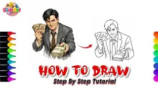 How to Draw Squid Game Salesman | Easy Drawing Tutorial