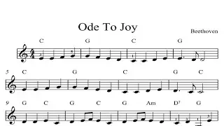 Ode To Joy: CLASSICAL SHEET MUSIC Piano Organ & Keyboard Book 1
