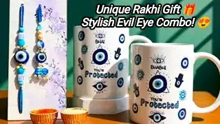 Rakhi Gift Combo | Coffee Mug & Evil Eye Rakhi Review 💙 | Meesho Rakhi Haul