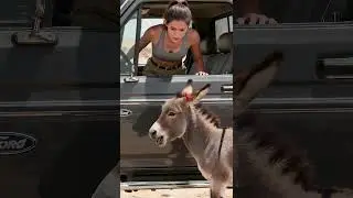 Brave donkey saves pregnant woman from deadly clif！#donkey  #animalrescue  #animals  #rescue