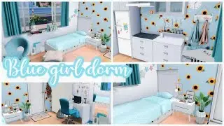 Cute Blue 'Girl Dorm' 💦 || The Sims 4 - Speed Build