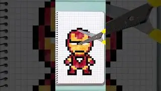 Cute Iron Man Pixel Art ideas #pixelart #drawing #pixel #pixelartideas