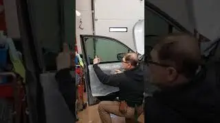 Window Tinting Instructions, easy squeegeeing pattern for a rollup window