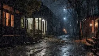 Rain Falling In A Deserted Alley | Soothing Sounds Suitable For Sleeping, Studying & Meditating