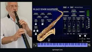 VG Jazz Tenor Saxophone Virtual Instrument VST, AU, Standalone app. and Robkoo R1 wind controller.