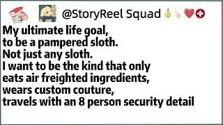 My ultimate life goal, to be a pampered sloth.Not just any sloth.I want to be the kind that only