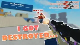 TRYING THE NEW HEADSHOTS ONLY GAMEMODE... (Arsenal Roblox)