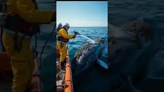 Heartwarming whale rescue#rescue#rescueanimal #subscribe #like #anime #love #whale #hearttouching