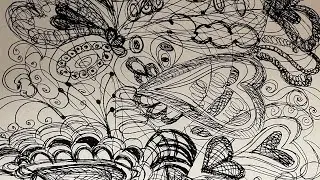 #neurographics#asmr  #ink #inktober  #sketch 8 #ink #glass #dip #pen #abstract