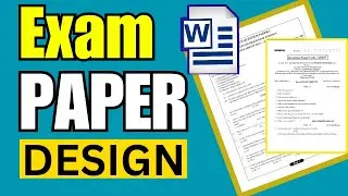 How to Create Exam Paper In Word | Question Paper Typing in MS Word