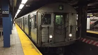 NYC Subway HD 60fps: Budd R32 A Train @ Nostrand Ave.  & Jay St. - Metrotech (11/19/16)