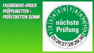 BEWERTUNG (2026): Fassbender-Druck PR&Uuml;FPLAKETTEN - Pr&uuml;fetiketten 30mm. Infos
