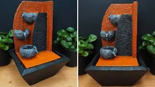 How to Make Amazing Water Fountain at Home | Beautiful Tabletop Fountain | DIY Waterfall Fountain