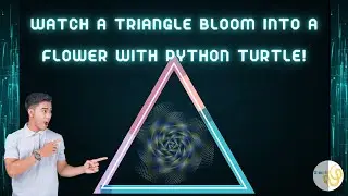 Watch a Triangle Bloom into  A Flower With Python Turtle - Simply Pyd #python #pythonturtlegraphics