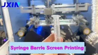 Full Automatic Screen Printing Machine for Syringe Barrel Printing #screenprinter #jxin