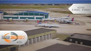 Tower! Simulator 3 | KDTW | Detroit Metro International Airport | 8:30am - 9:00am | EP #26