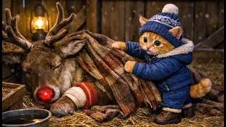 🎄 Gingy Cat’s Christmas Night: Helping Rudolph Find the Way 🦌✨