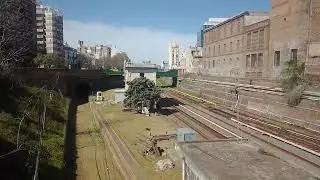 Ferrocarril Sarmiento, t&uacute;nel 1912 y trinchera. Barrio Almagro, cerca de Balvanera Buenos Aires.