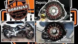 🔴LINHA SUZUKI HAYABUSA ESTATOR GERANDO POUCA CARGA | J A BOBINAS, VIDEO COMPELTO SOBRE ESTATOR.