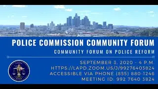 Police Commission Advisory Committee on Police Reform - September 3, 2020