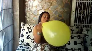 Blowing big balloons to bust
