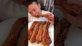 Crispy pork belly, the king of barbecue, 🔪🐂 #shorts #beef #brisket #butcher #butchering #151