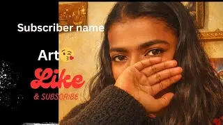 subscriber name art 😘🥰#live