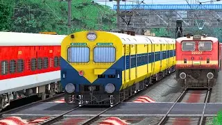 MEMU EXPRESS OVERTAKE LHB PARCEL VAN | BUMPY RAILROAD | Train Simulator | Railworks | NTG GAMING