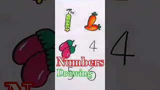 How To Draw pictures Using Numbers 1To 6/ Easy Number Drawing #shorts #art #drawing #number
