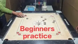 Beginners Carrom Game Playing || Carrom Game || Carrom board shots || 