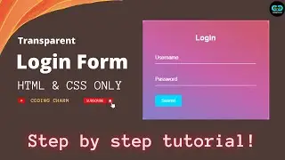 How to Make Transparent Responsive Login Form using html_CSS  | Transparent Contact Form ||
