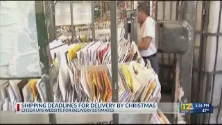 What are the Christmas shipping deadlines for mail carriers?