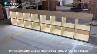 RECHI Store Fixture Furniture Factory Design & Manufacture Illuminated Wood Display Cabinet Counter