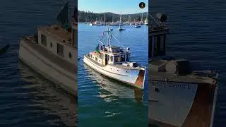 Classic Boat Legacy 🌊 &ldquo;White Spruce&rdquo; (1932) Anchored off Orcas Island | San Juan Islands Drone View