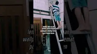 lembur pemasangan wallpaper dinding hemat pasti tampil keren #kuli #proyek