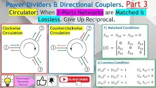 Power Divider #3. RF Circulators: How Non-Reciprocal, Matched & Lossless Devices Control Signal Flow