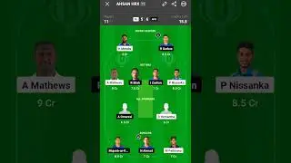 SL Vs AFG Fantasy Team #shorts #shortvideo #fantasy #dream11 #cricket