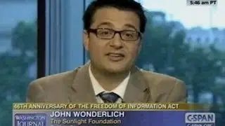 ANNIVERSARY OF THE FREEDOM OF INFORMATION ACT--JOHN WONDERLICH ON CSPAN