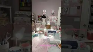 #Shabby Chic Pink #Sewing Room Tour #sewingvlog #sewingroom